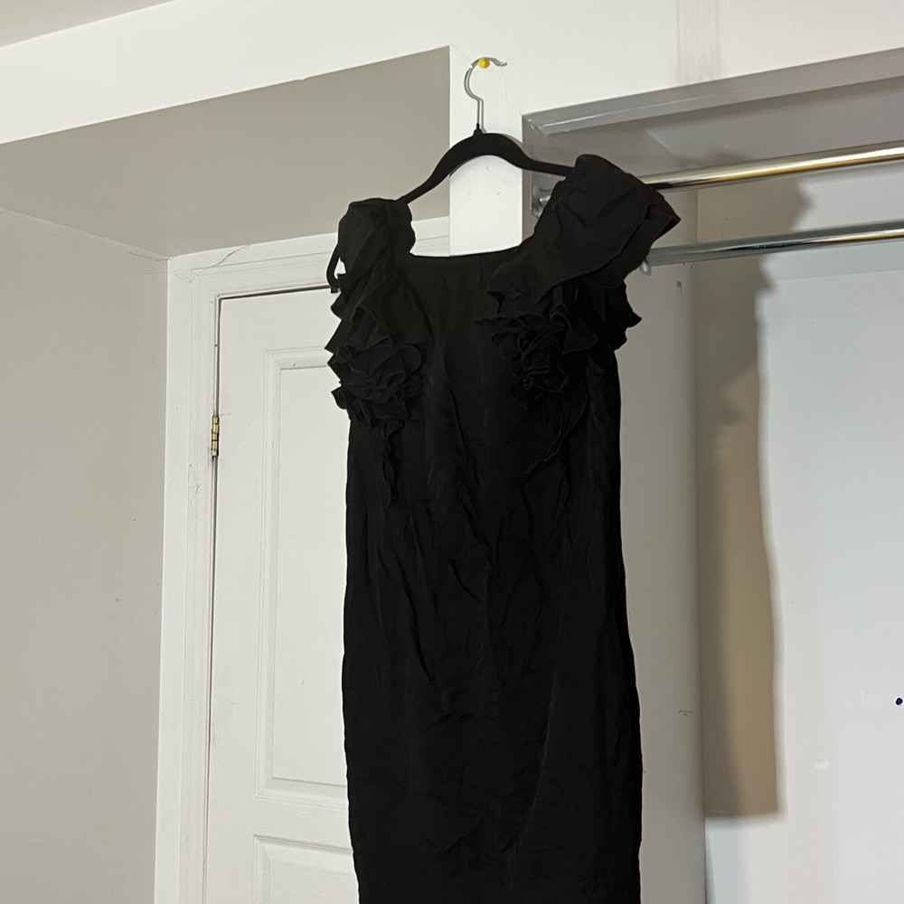 Elegant Black Ruffle Dress